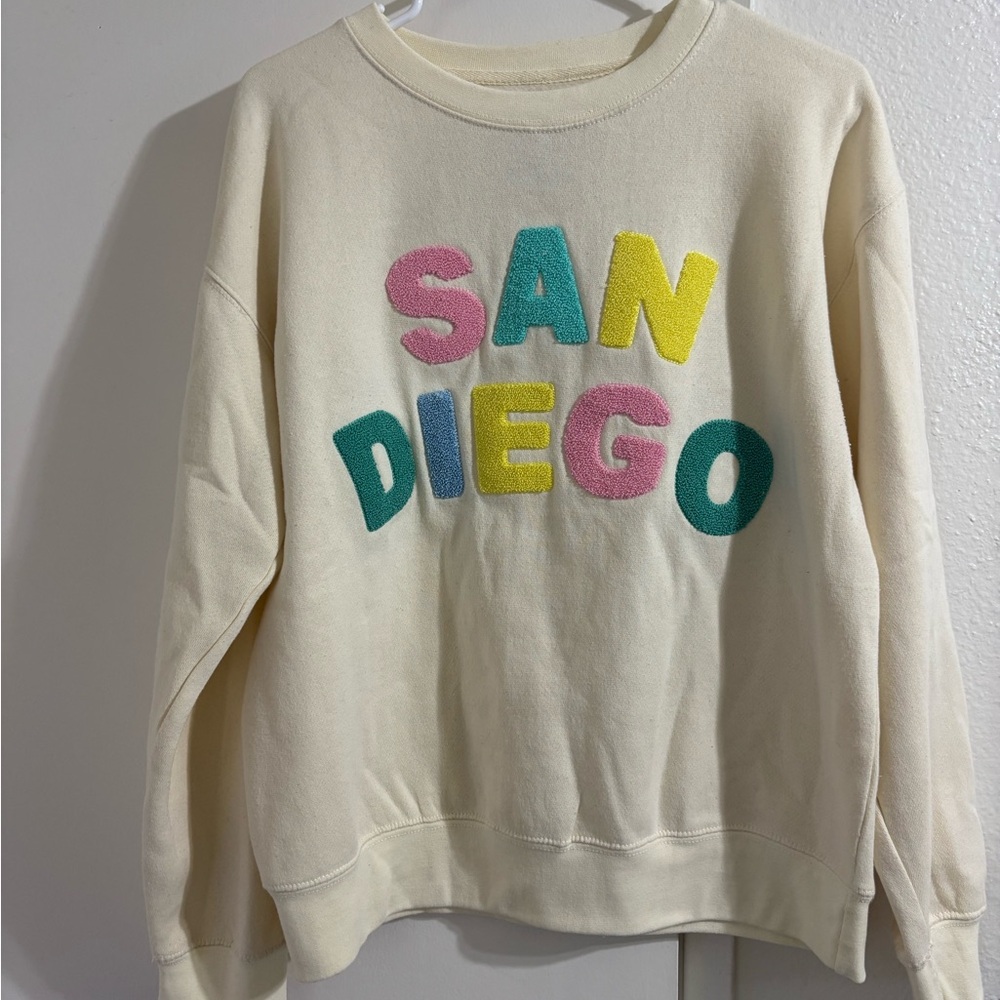 Cream San Diego Graphic Sweatshirt